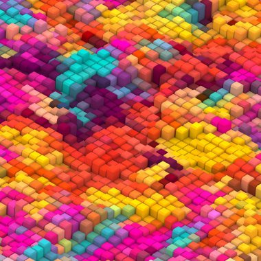 3 boyutlu illüstrasyon. Web modern fon. Renkli desen. Soyut geometrik şekiller. arkaplan.