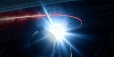 yıldız ile güzel kozmos astronomi arka plan