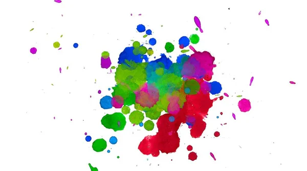 Illüstrasyon Renkli Mürekkep Sıçramaları Parlak Malzeme Üzerine Boya Sıçradı Çok — Stok fotoğraf