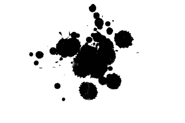 Illustratie Zwarte Inkt Spatten Verf Splatters Helder Materiaal — Stockfoto