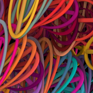 3 boyutlu illüstrasyon. Web modern fon. Renkli desen. Soyut geometrik şekiller. arkaplan.