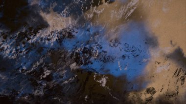 Metin için yeri olan boya lekeleriyle soyut arkaplan