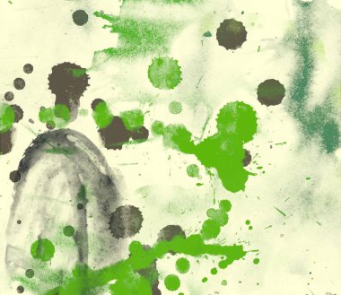 grunge desensoyut suluboya darbeleri ve lekeleri