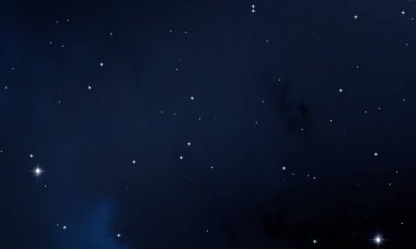 Evren yıldız ve gazla dolu. Uzak evren İllüstrasyon.  