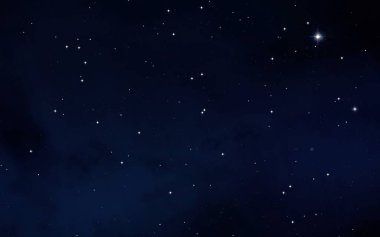 Evren yıldız ve gazla dolu. Uzak evren İllüstrasyon.  