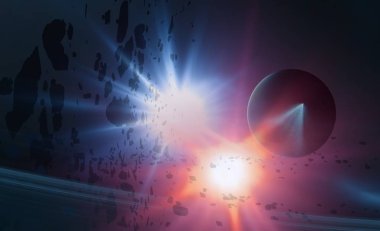 yıldız ile güzel kozmos astronomi arka plan