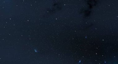 Evren yıldız ve gazla dolu. Uzak evren İllüstrasyon.  