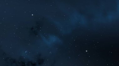 Evren yıldız ve gazla dolu. Uzak evren İllüstrasyon.  