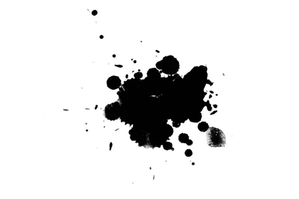 Ilustración Tinta Negra Salpica Salpicaduras Pintura Sobre Material Brillante — Foto de Stock