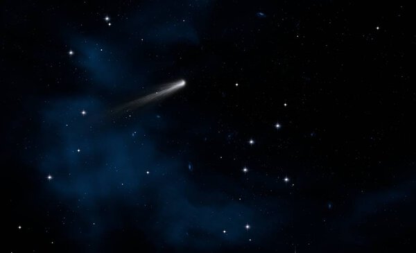 Universe filled with stars and gas. Far distant cosmos Illustration.  