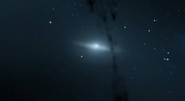 Derin uzay yıldız alanı. Evren yıldızlarla ve gazla dolu. çok uzak bir evren çizimi.  