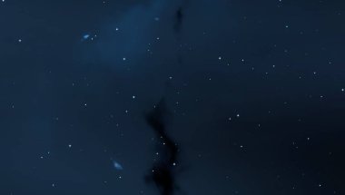 Evren yıldız ve gazla dolu. Uzak evren İllüstrasyon.  