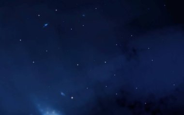 Derin uzay yıldız alanı. Evren yıldızlarla ve gazla dolu. çok uzak bir evren çizimi.  