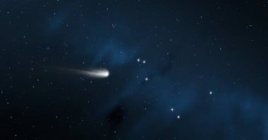 Derin uzay yıldız alanı. Evren yıldızlarla ve gazla dolu. çok uzak bir evren çizimi.  