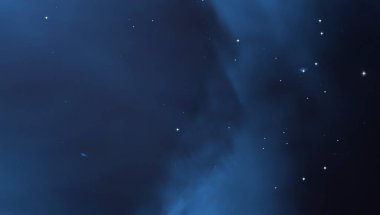 Evren yıldız ve gazla dolu. Uzak evren İllüstrasyon.  