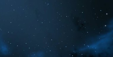 Evren yıldız ve gazla dolu. Uzak evren İllüstrasyon.  