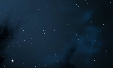 Evren yıldız ve gazla dolu. Uzak evren İllüstrasyon.  