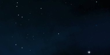 Evren yıldız ve gazla dolu. Uzak evren İllüstrasyon.  