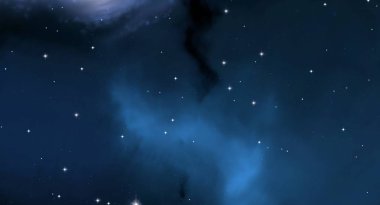 Evren yıldız ve gazla dolu. Uzak evren İllüstrasyon.  