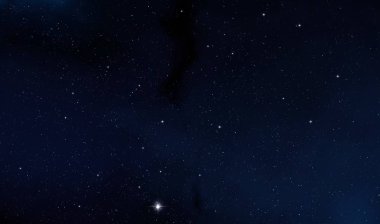 Evren yıldız ve gazla dolu. Uzak evren İllüstrasyon.   