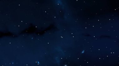 Evren yıldız ve gazla dolu. Uzak evren İllüstrasyon.  