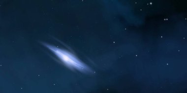 Evren yıldız ve gazla dolu. Uzak evren İllüstrasyon.  