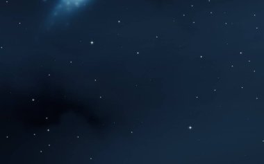 Evren yıldız ve gazla dolu. Uzak evren İllüstrasyon.  