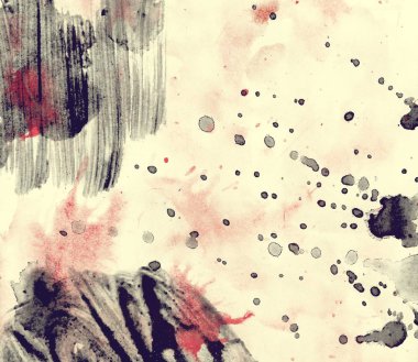 suluboya darbeleri ve soyut desenli grunge arka plan