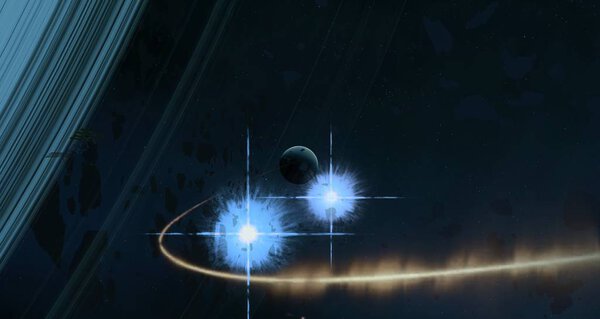 Dark space abstract wallpaper with shine