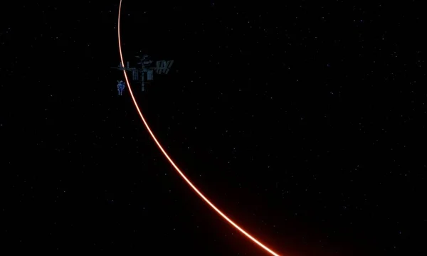 Sötét Space Absztrakt Tapéta Val Ragyog — Stock Fotó