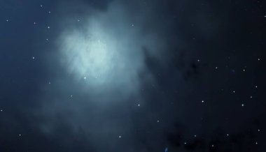 Evren yıldız ve gazla dolu. Uzak evren İllüstrasyon.  