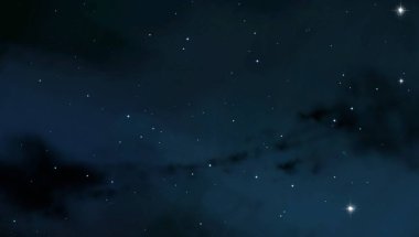 Derin uzay yıldız alanı. Evren yıldızlarla ve gazla dolu. çok uzak bir evren çizimi.  