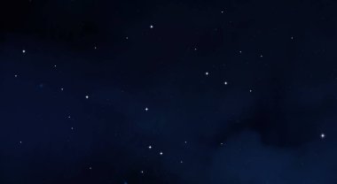 Evren yıldız ve gazla dolu. Uzak evren İllüstrasyon.  