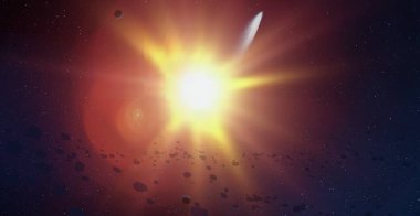 parlaklık ile renkli soyut gökyüzü arka plan