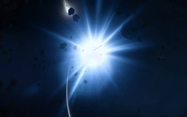 Sötét Space Absztrakt Tapéta Val Ragyog — Stock Fotó