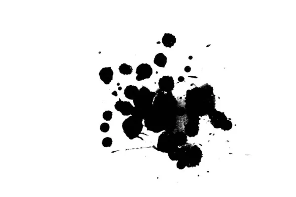 Illustration Black Ink Splashes Paint Splatters Bright Material Black White — Stock Photo, Image