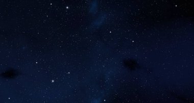 Evren yıldız ve gazla dolu. Uzak evren İllüstrasyon.  