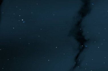 Evren yıldız ve gazla dolu. Uzak evren İllüstrasyon.  