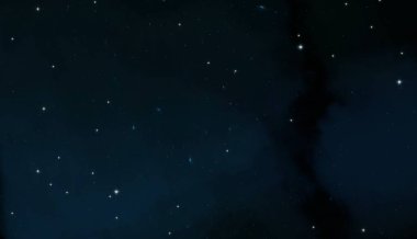 Evren yıldız ve gazla dolu. Uzak evren İllüstrasyon.  