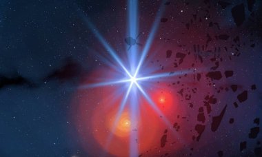 2D çizim. Derin geniş uzay. Parlak yıldızlar, gezegenler, uydular. Çeşitli bilim kurgu yaratıcı arka planlar. Uzay sanatı. Uzaylı güneş sistemleri. Uzaktan. Gerçekçi arka plan derin evren.