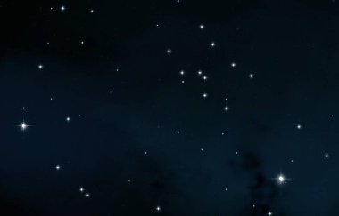 Evren yıldız ve gazla dolu. Uzak evren İllüstrasyon.  