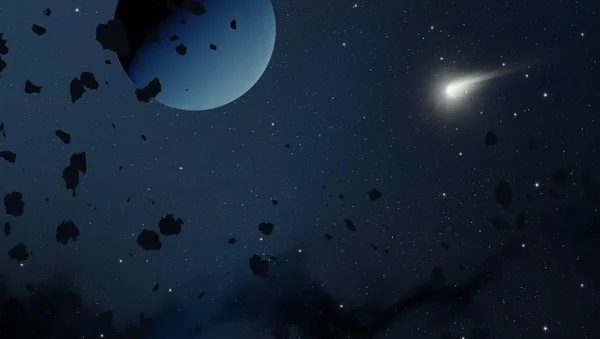 Εικόνα Βαθύ Απέραντο Διάστημα Λαμπερά Αστέρια Πλανήτες Φεγγάρια Διάφορα Δημιουργικά — Φωτογραφία Αρχείου