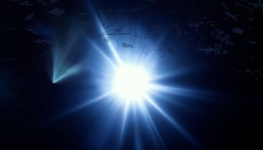 parlaklık ile renkli soyut gökyüzü arka plan