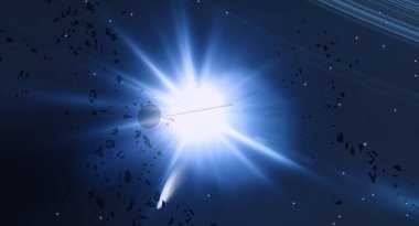 parlaklık ile renkli soyut gökyüzü arka plan