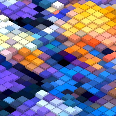 3 boyutlu illüstrasyon. Web modern fon. Renkli desen. Soyut geometrik şekiller. arkaplan.