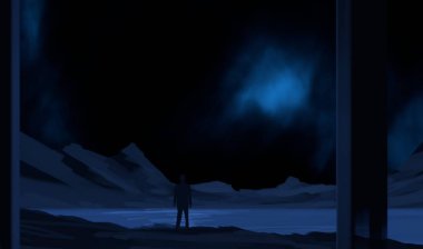 Soyut alan koyu arka plan  