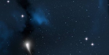 2d illüstrasyon. Derin geniş alan. Yıldızlar, gezegenler ve uydular. Çeşitli bilim kurgu yaratıcı fon. Uzay sanatı. Uzaylı güneş sistemleri. Gerçekçi arka plan 