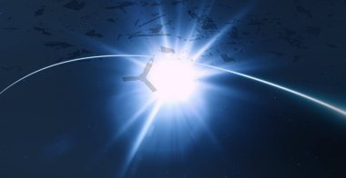 parlaklık ile renkli soyut gökyüzü arka plan