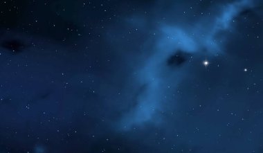 2d illüstrasyon. Derin geniş alan. Yıldızlar, gezegenler ve uydular. Çeşitli bilim kurgu yaratıcı fon. Uzay sanatı. Uzaylı güneş sistemleri. Gerçekçi arka plan 