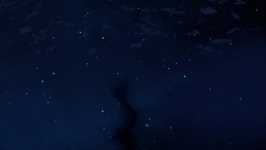 2d illüstrasyon. Gerçekçi yıldız deseni arka planı. Yıldızlararası uzayı boşaltın. Parlak yıldızlar yanıp söner, gezegenler, uydular. Çeşitli bilim kurgu yaratıcı fon. Uzay sanatı. Hayali kozmik fon.